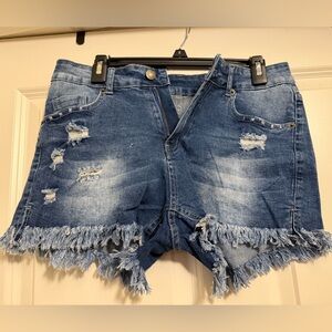 Fringe Jean Shorts